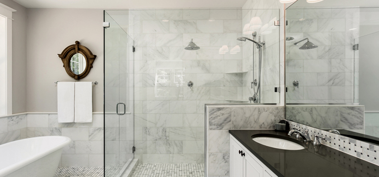 bathroom shower door installation in Northdale
