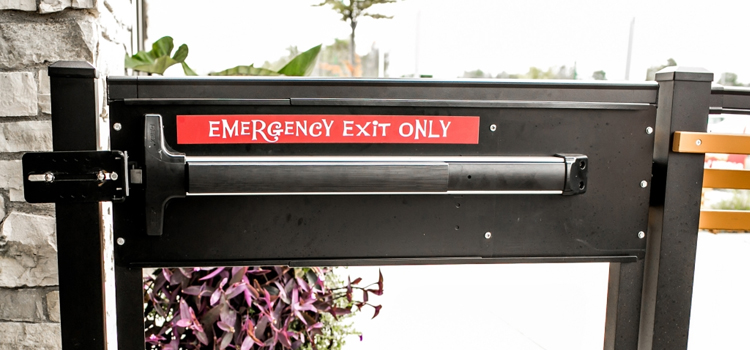 emergency push bar installation in Northdale
